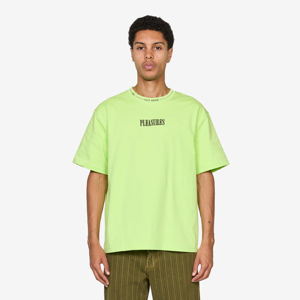 Cut Here Heavyweight T-Shirt Lime Shirts