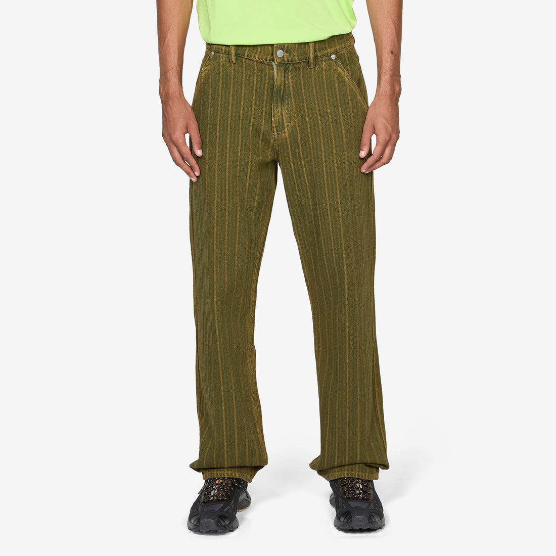 Rail Stripe Work Pants Brown Pants