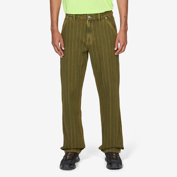 Rail Stripe Work Pants Brown Pants