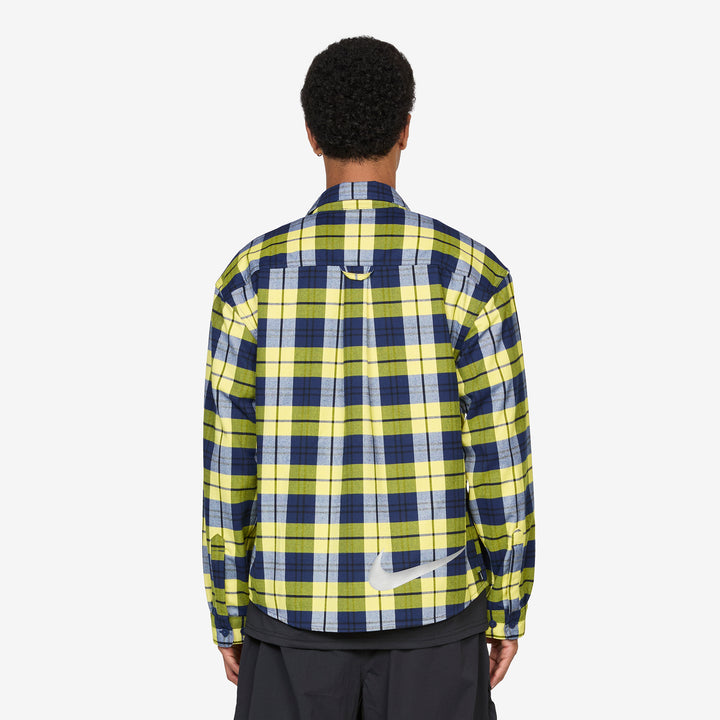 Koston Flannel Longsleeve Button Up Midnight Navy | Speed Yellow