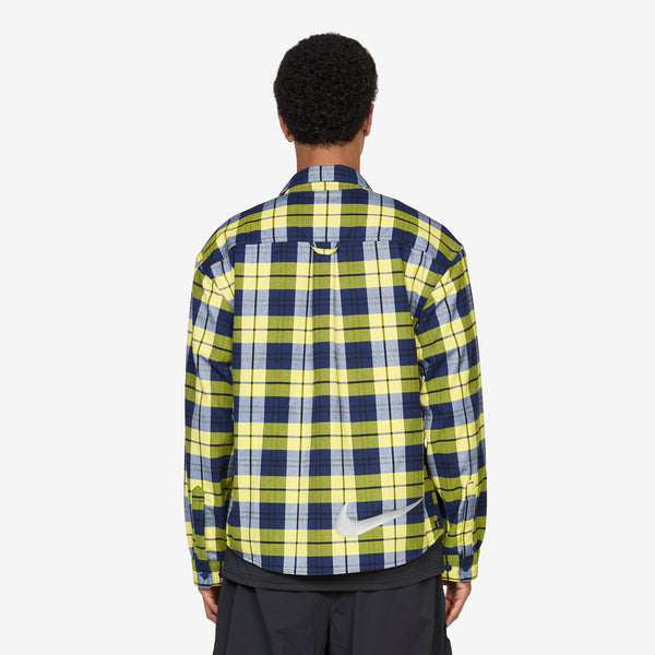 Flannel Longsleeve Button Up Koston Midnight Navy | Speed Yellow Shirts