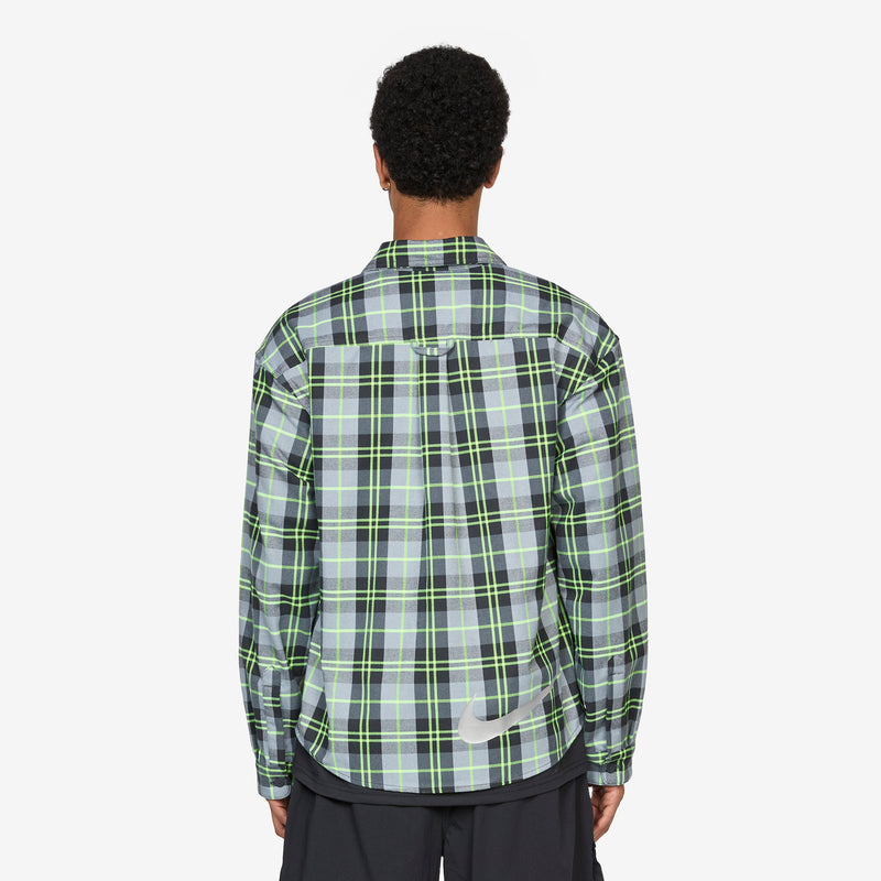 Flannel Longsleeve Button Up Koston Dark Smoke Grey | Volt Shirts