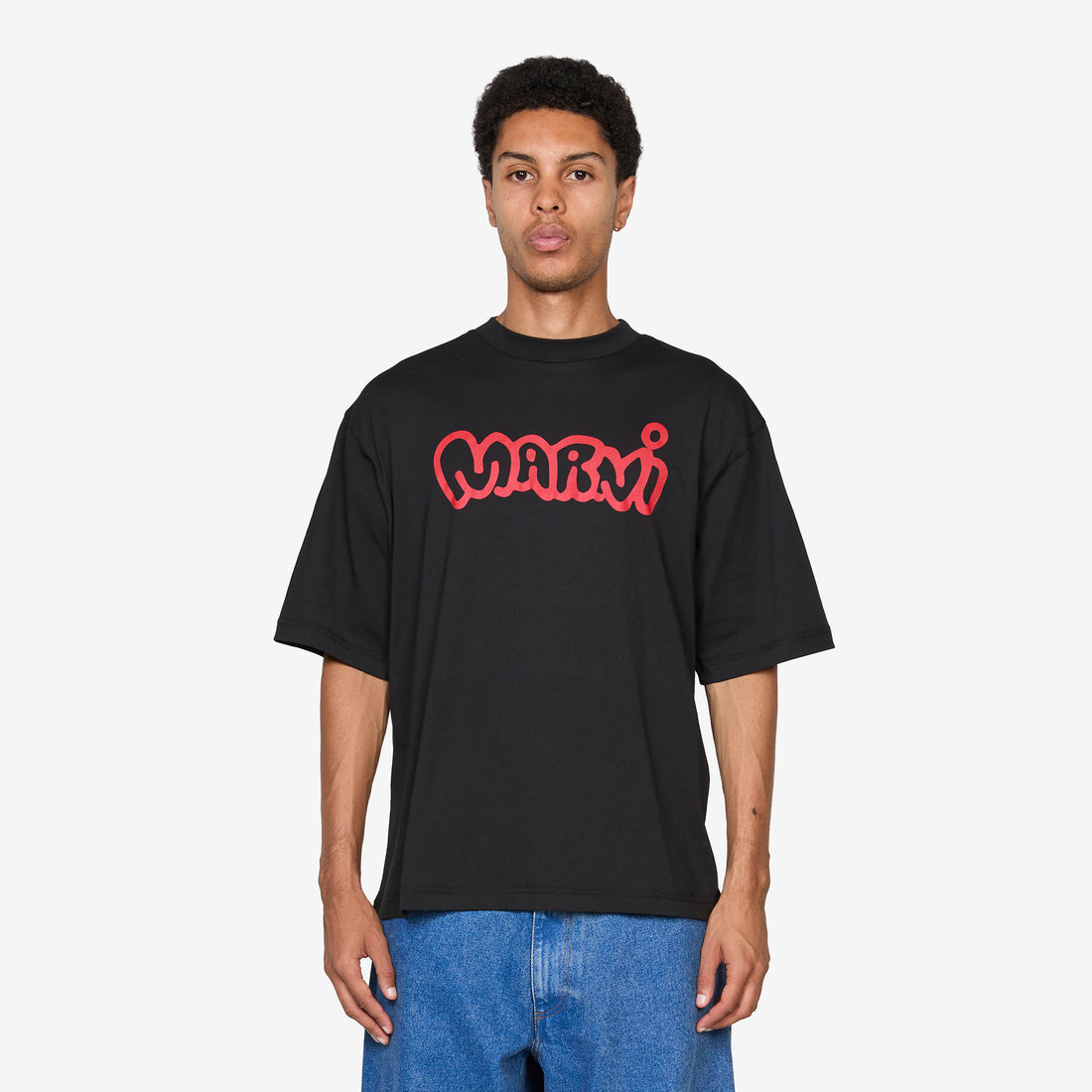 Bubble Logo Print T-Shirt Black Tees