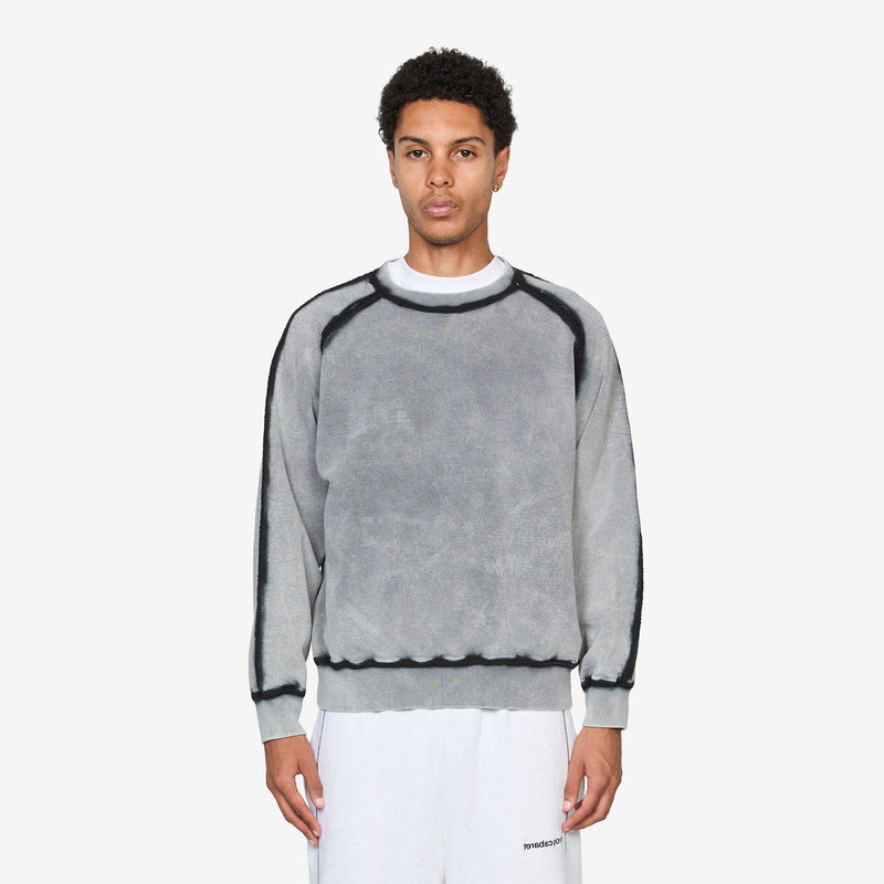 Prorsum Crewneck Bleach Dyed Grey Jumpers
