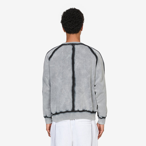 Prorsum Crewneck Bleach Dyed Grey Jumpers