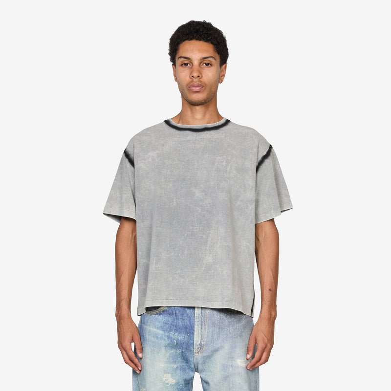 Bleach Dyed T-Shirt Grey Tees
