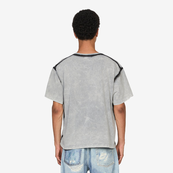 Bleach Dyed T-Shirt Grey Tees