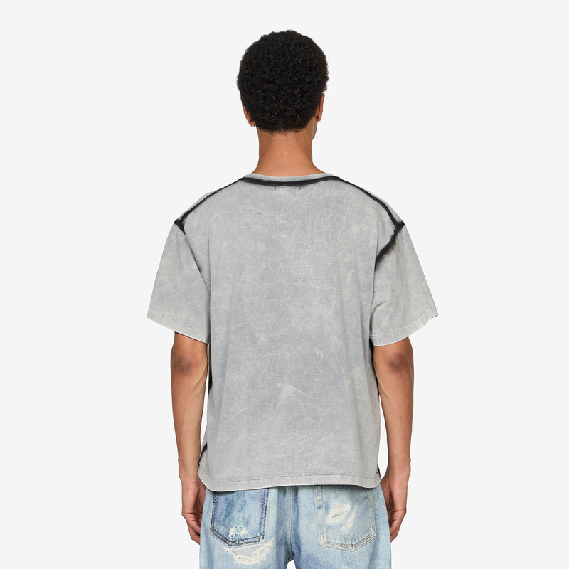 Bleach Dyed T-Shirt Grey Tees