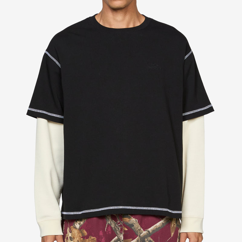 Waffle Longsleeve Shirt Black Shirts