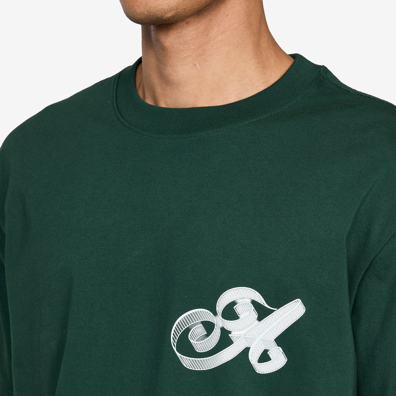 Script T-Shirt Green Tees