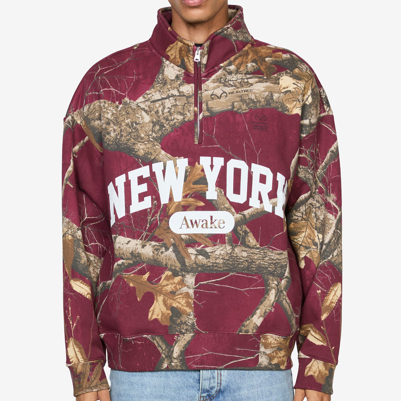 New York Arch Quarter Zip Merlot Jumpers