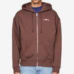 Crown Logo Full-Zip Hoodie Brown