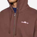 Crown Logo Full-Zip Hoodie Brown