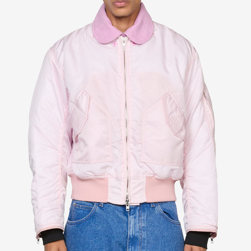 Moleskin Collar Bomber Pastel Pink Jackets
