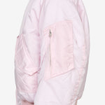 Moleskin Collar Bomber Pastel Pink