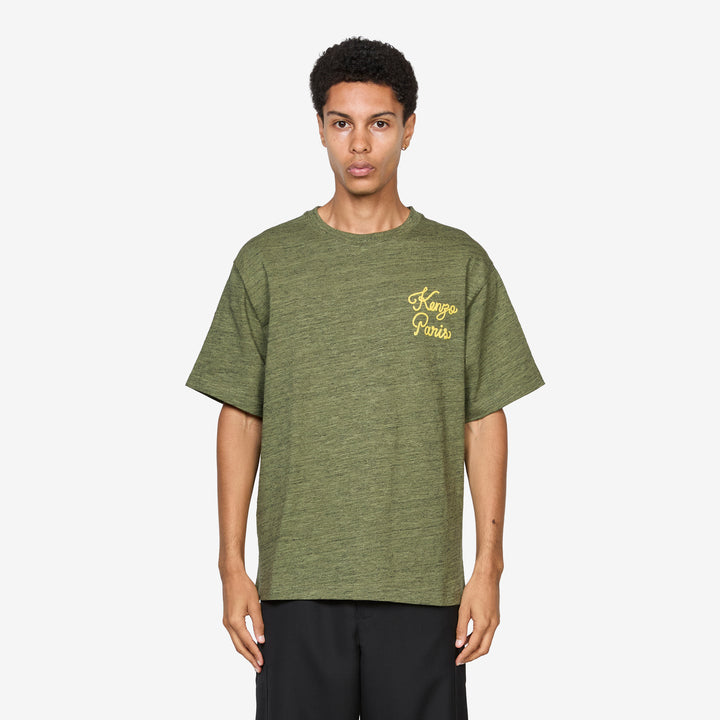 'KENZO Paris Chainstitch' T-Shirt Khaki Front