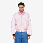 Moleskin Collar Bomber Pastel Pink