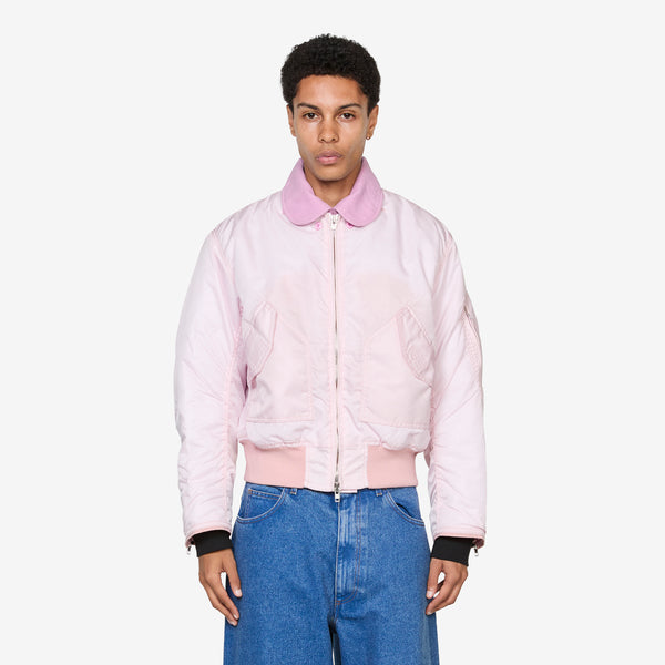 Moleskin Collar Bomber Pastel Pink Jackets