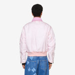 Moleskin Collar Bomber Pastel Pink