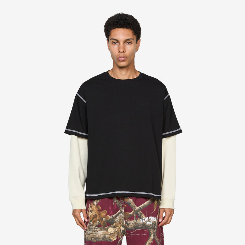 Waffle Longsleeve Shirt Black Shirts