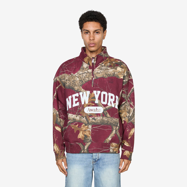 New York Arch Quarter Zip Merlot Jumpers