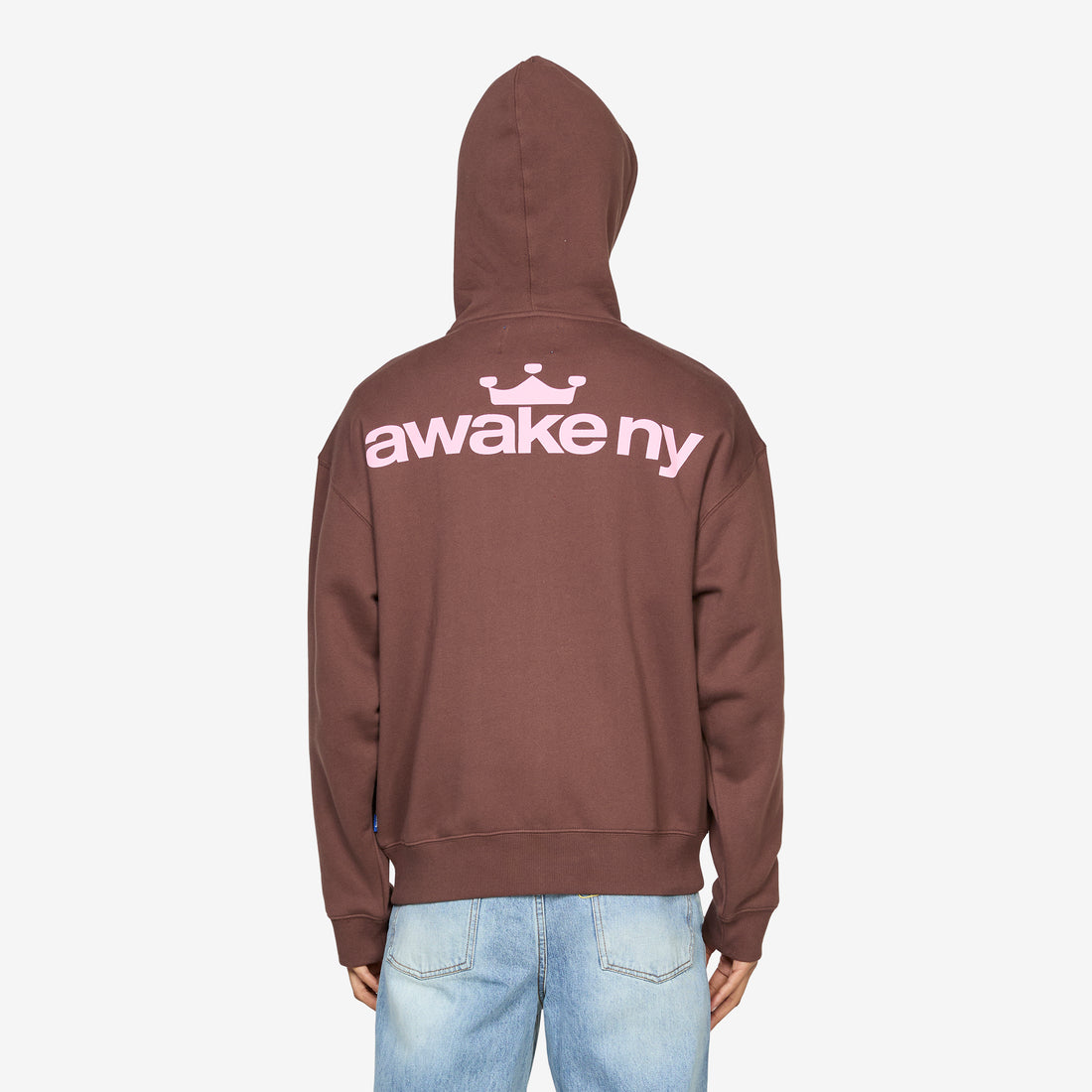 Crown Logo Full-Zip Hoodie Brown Jumpers