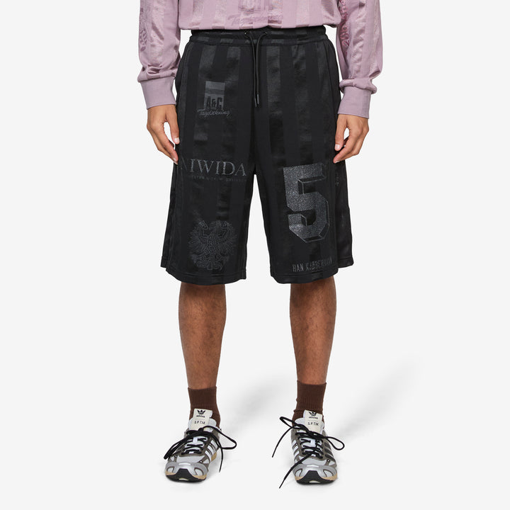 Football Mesh Shorts Black Front