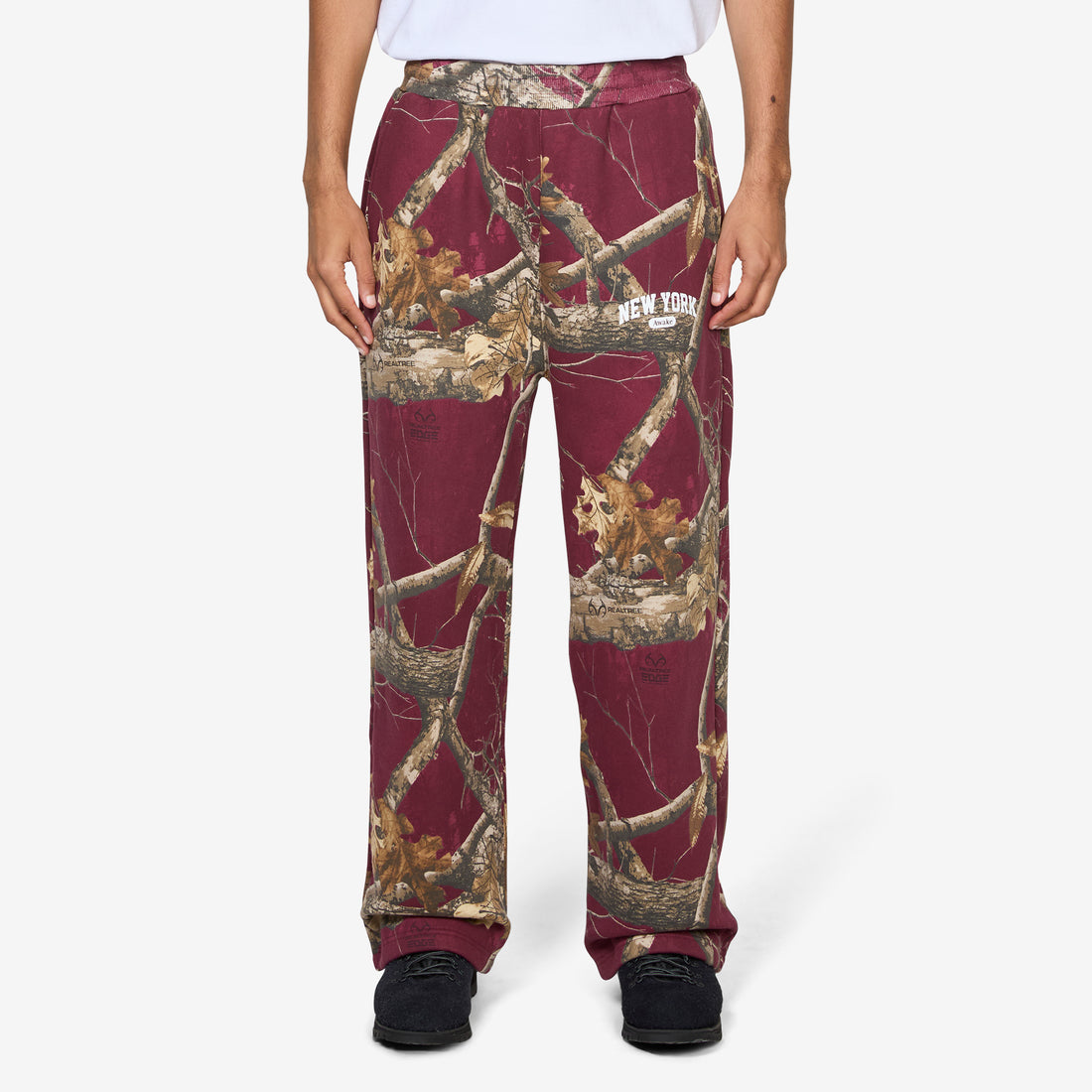 New York Arch Open Hem Sweatpant Merlot Pants