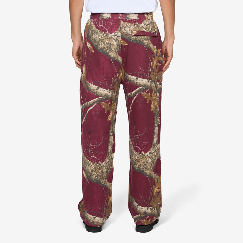 New York Arch Open Hem Sweatpant Merlot Pants