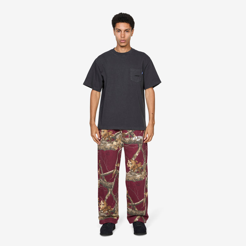 New York Arch Open Hem Sweatpant Merlot Pants