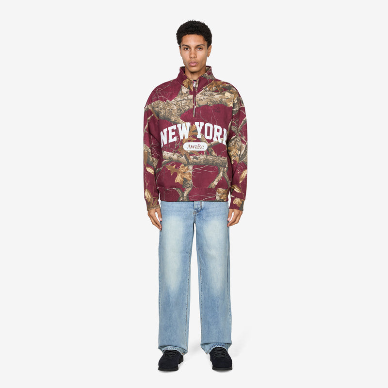 New York Arch Quarter Zip Merlot Jumpers