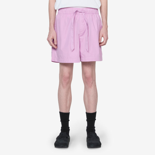 Cotton Poplin Pyjama Shorts Purple Pink