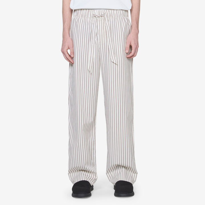 Cotton Poplin Pyjama Pant Hopper Stripes Front