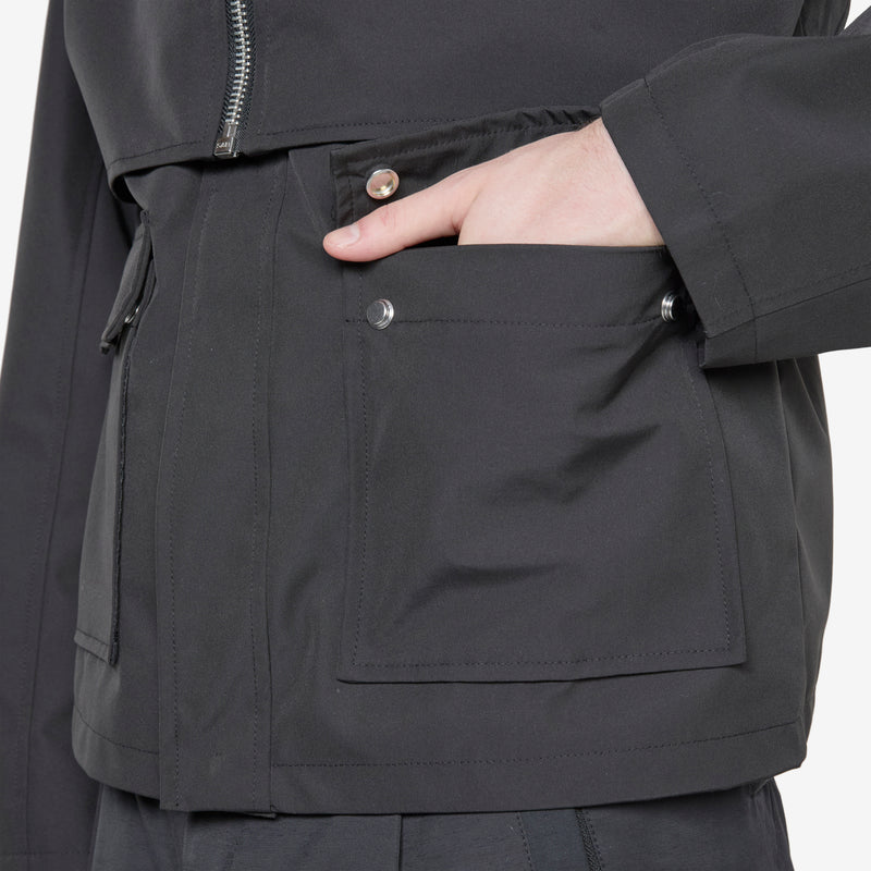 Layered Boxy Jacket Black Jackets