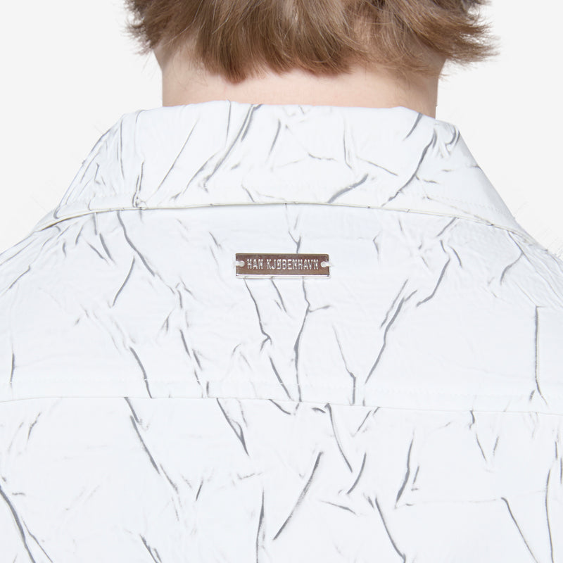 Wrinkle Bowling Short Sleeve Shirt White Shirts