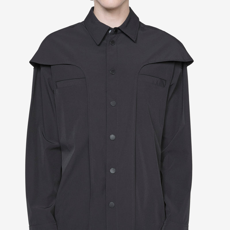 Washed Technical Shirt Black Shirts