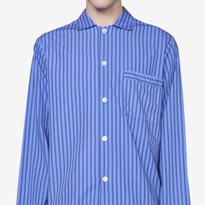 Cotton Poplin Pyjama Shirt Boro Stripes