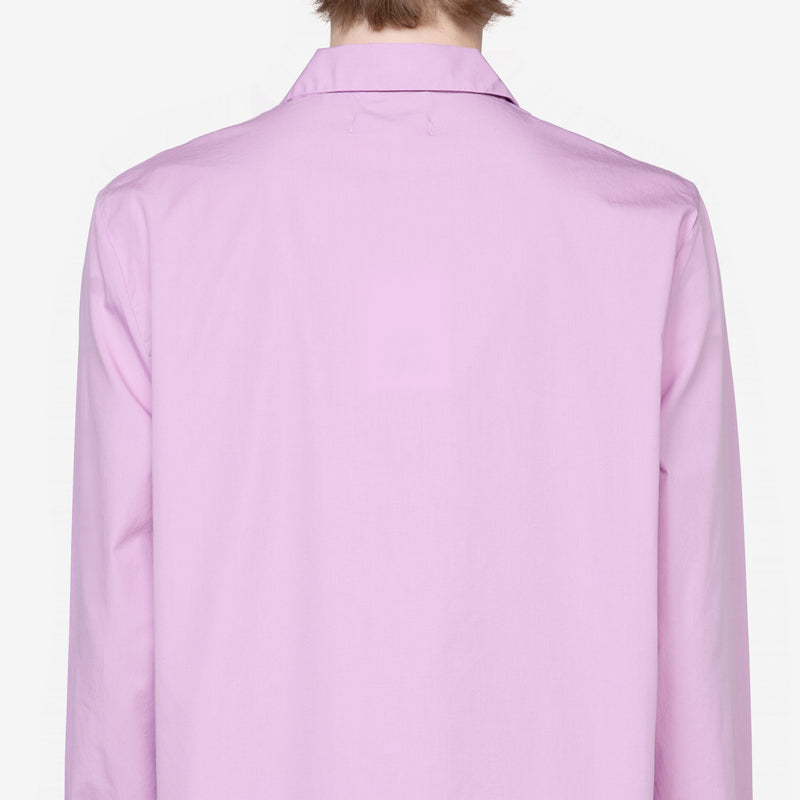 Cotton Poplin Pyjama Shirt Purple Pink Shirts