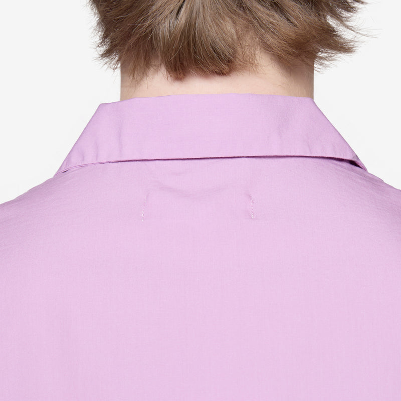 Cotton Poplin Pyjama Shirt Purple Pink Shirts