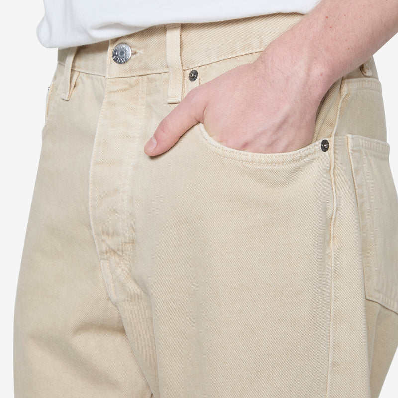 Wide Twist Work Jeans Vintage Sand Pants