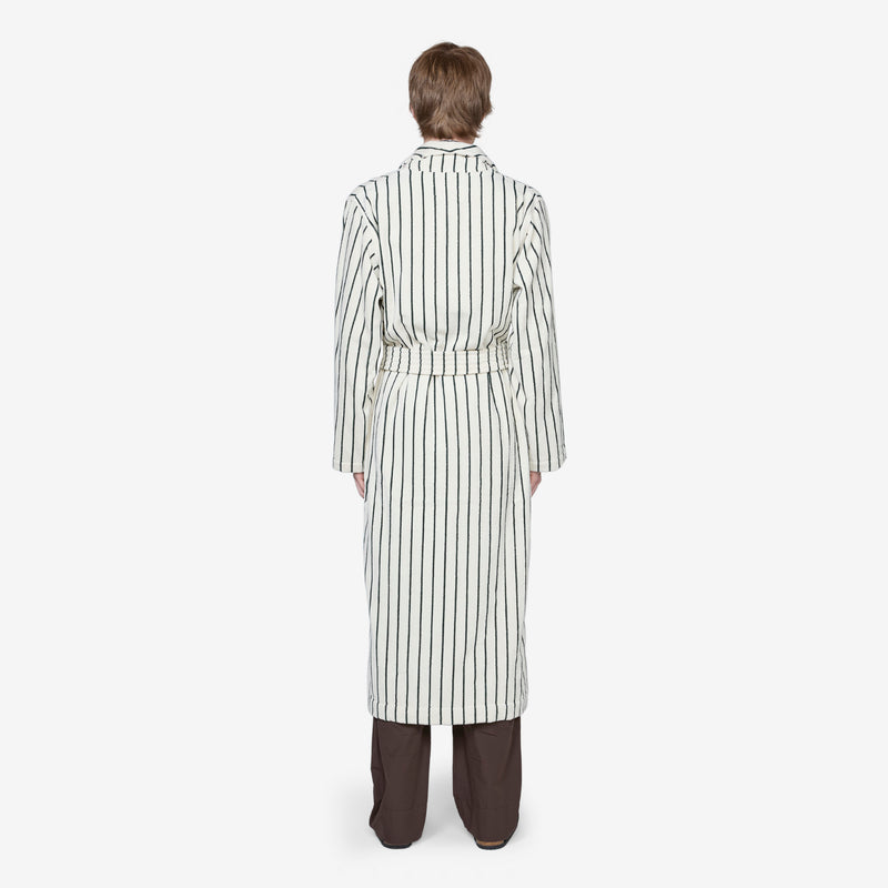 Classic Bathrobe Racing Green Stripes