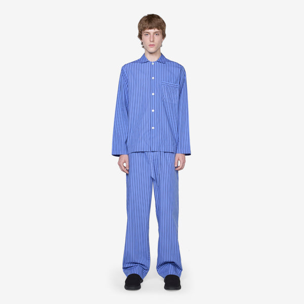 Cotton Poplin Pyjama Shirt Boro Stripes