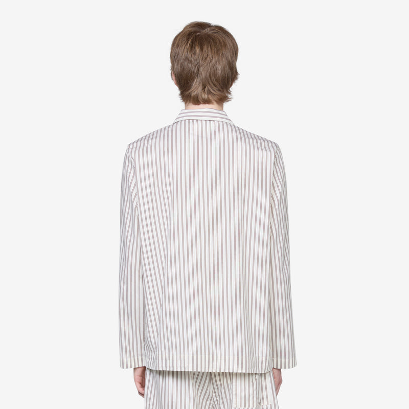 Cotton Poplin Pyjama Shirt Hopper Stripes