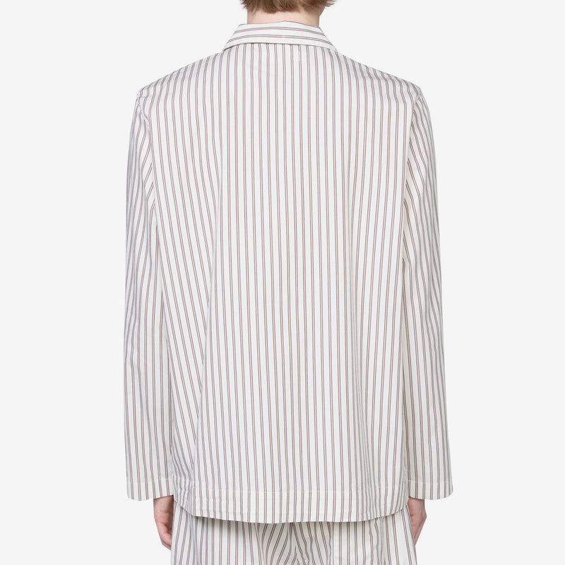 Cotton Poplin Pyjama Shirt Hopper Stripes