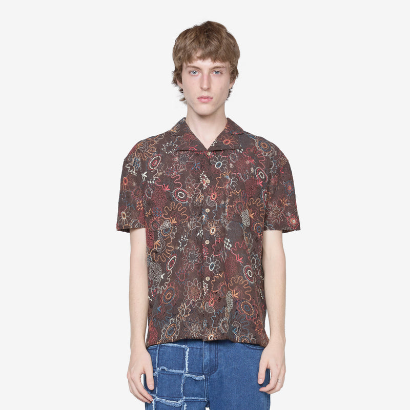 Linus Jacquard Shirt Brown Shirts