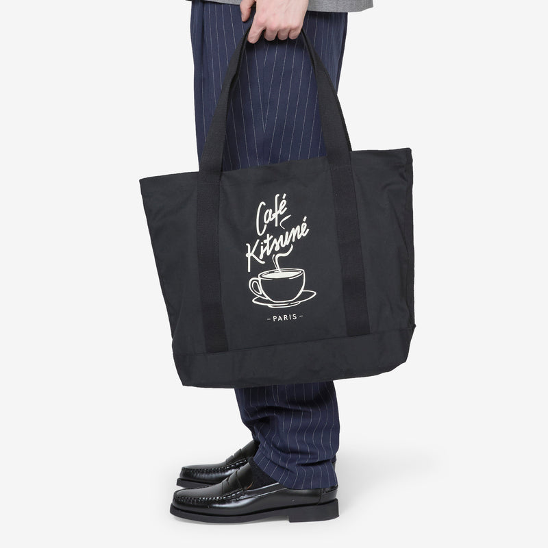 Café Kitsuné Coffee Cup Tote Bag Black Bags