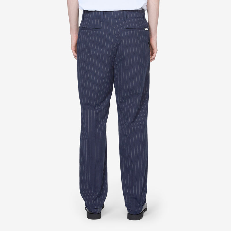 Tailored Pleated Pant Navy Stripes Pants