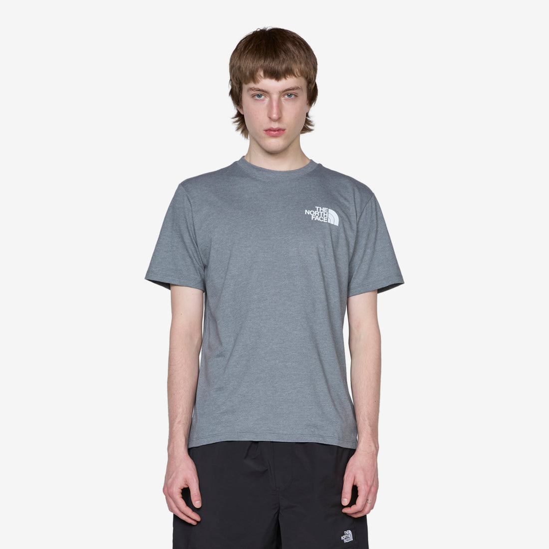 Short Sleeve Box NSE T-Shirt TNF Medium Grey Heather | TNF Blue Tees