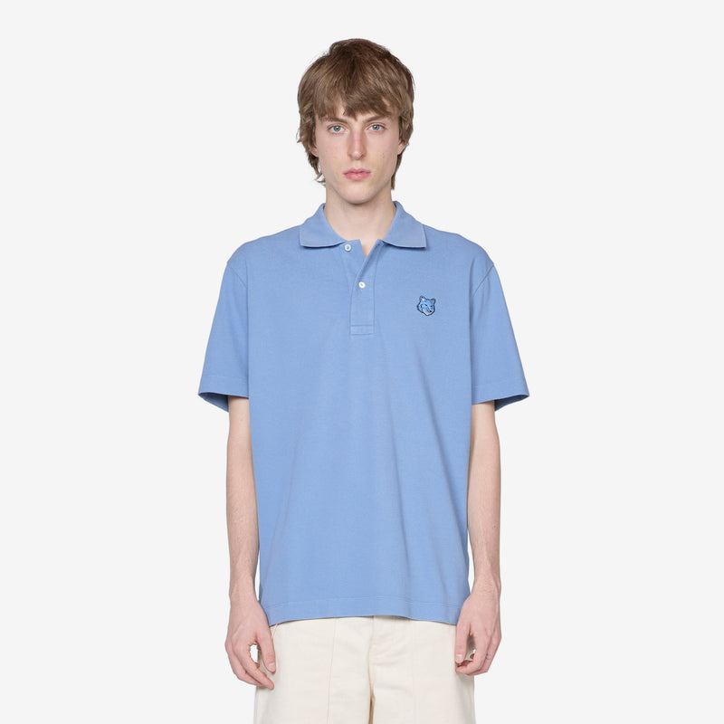 Bold Fox Head Patch Comfort Polo Hampton Blue Shirts