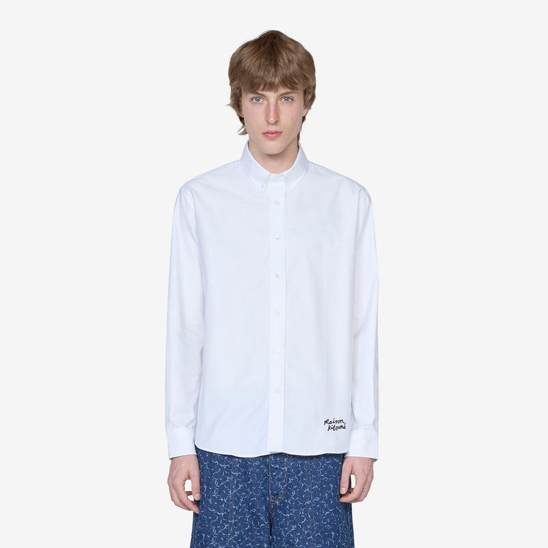 Maison Kitsuné Handwriting Casual BD Shirt White Shirts